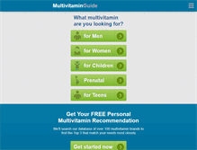 Tablet Screenshot of multivitaminguide.org